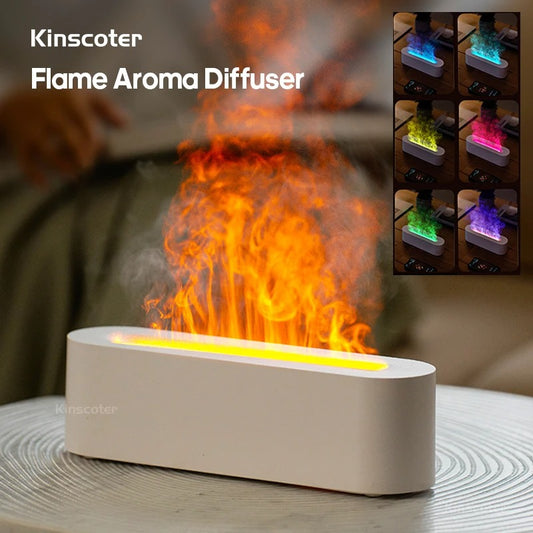 Flame Air Humidifier with RGB Light