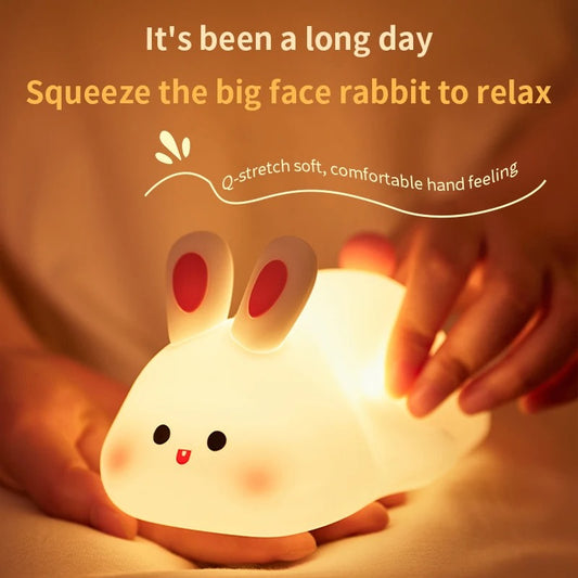 Cute Rabbit Silicone Night Light