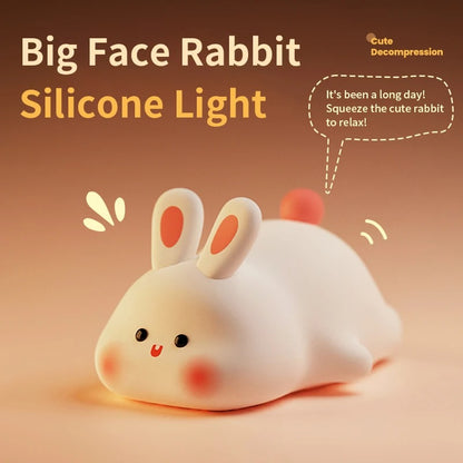 Cute Rabbit Silicone Night Light