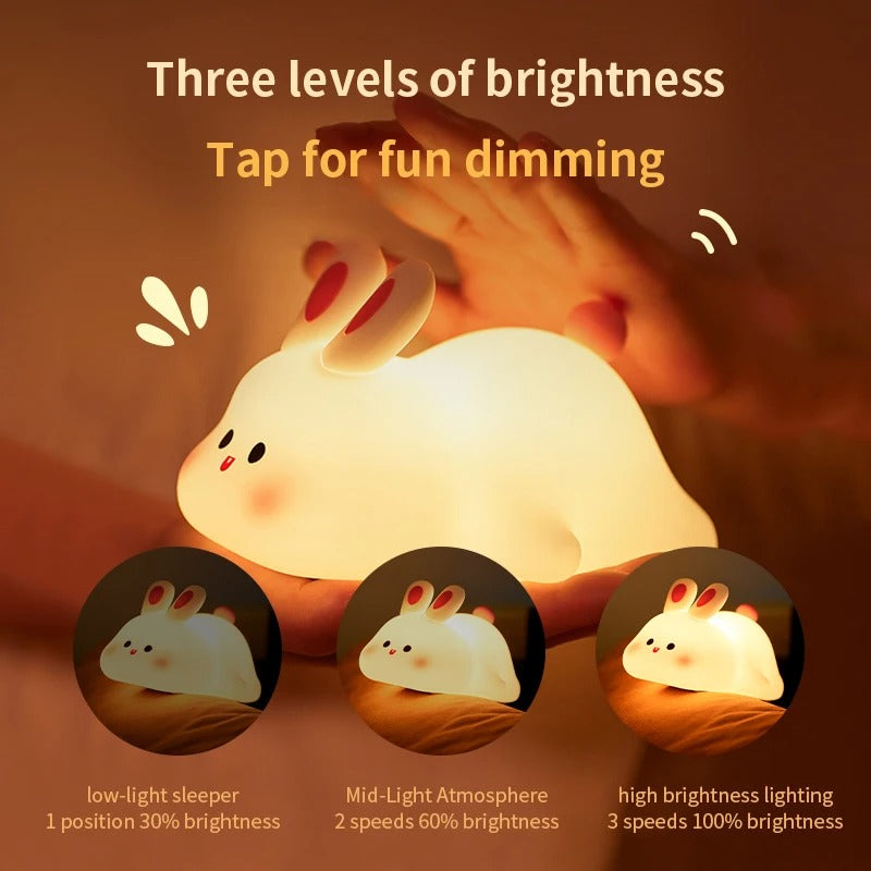 Cute Rabbit Silicone Night Light