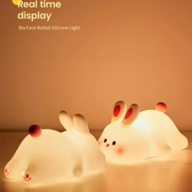 Cute Rabbit Silicone Night Light