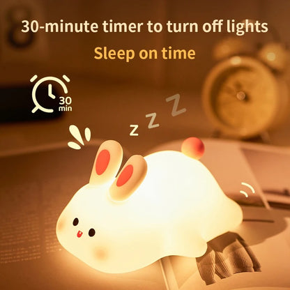 Cute Rabbit Silicone Night Light